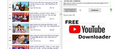 Phần mềm miễn phí download YouTube video & playlist